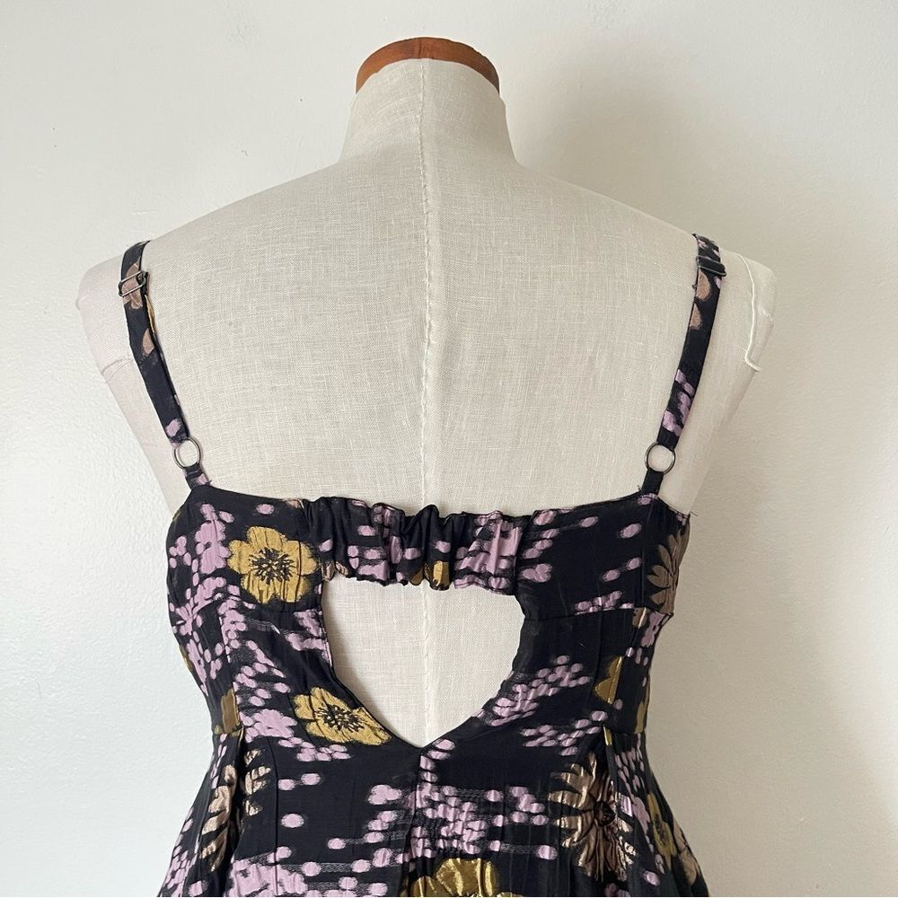 Anthropologie Jacquard A-line Floral mini dress NWT size 4 - Picture 6 of 12